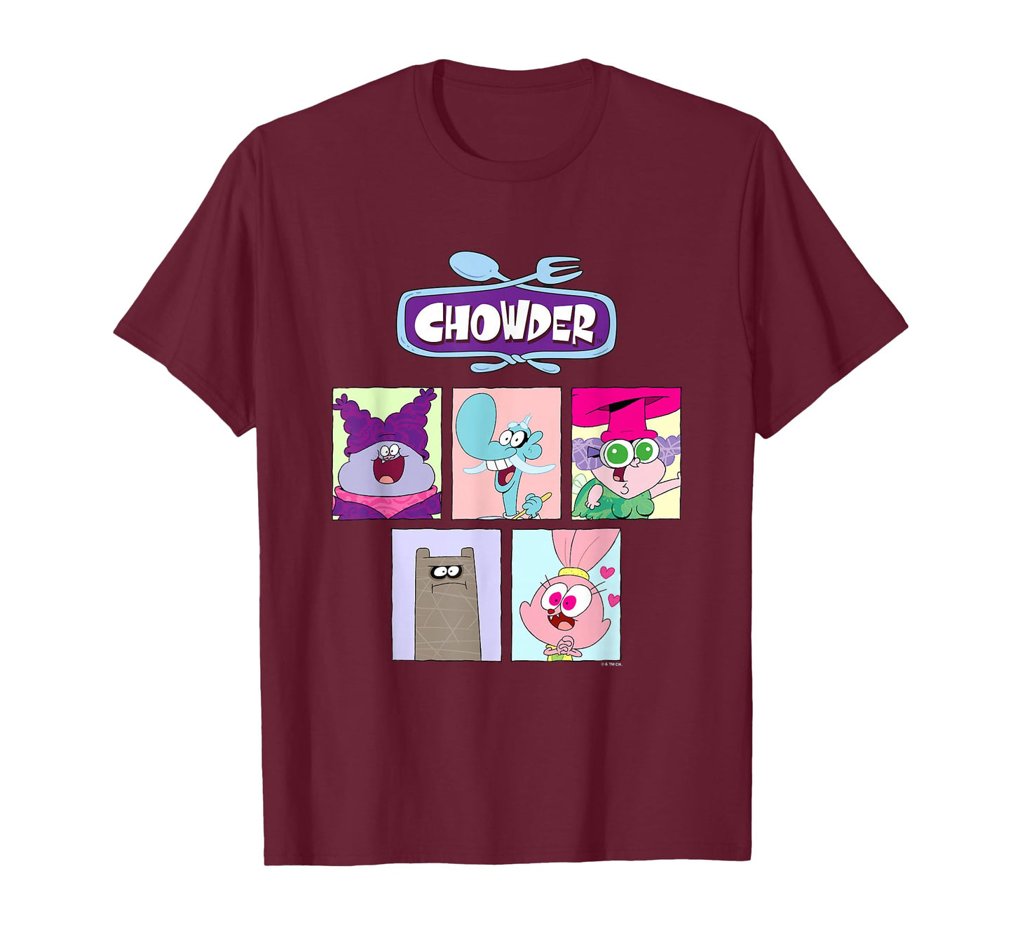 Chowder Main Characters Box Panels Collage T-Shirt
