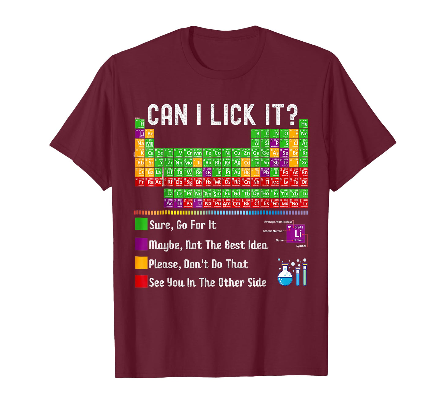Can I Lick It Periodic Table Funny Science Teacher Student T-Shirt