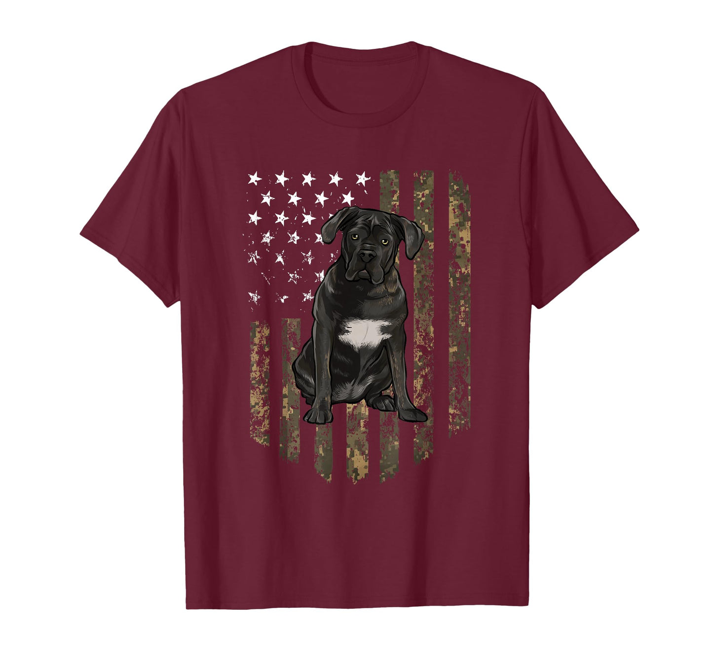 Camo American Flag Cane Corso 4th Of July USA T-Shirt