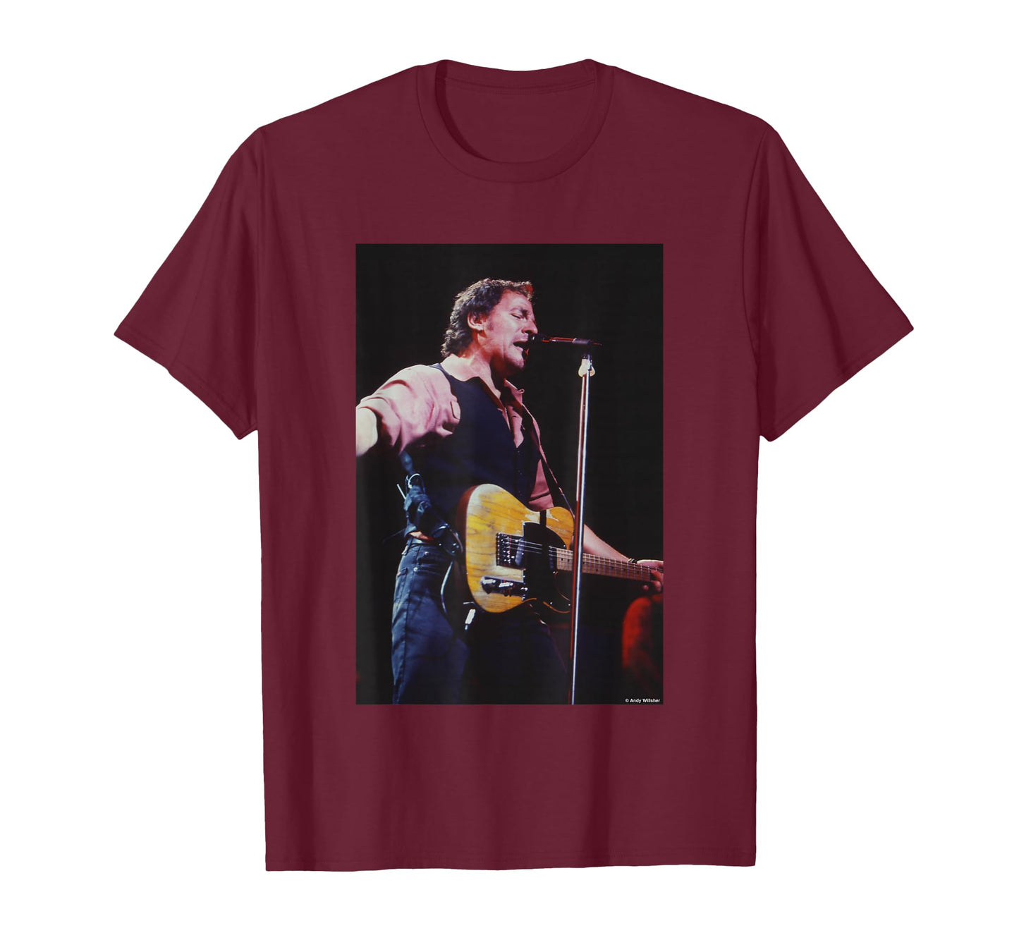 Bruce Springsteen The Boss Live by Andy Willsher T-Shirt