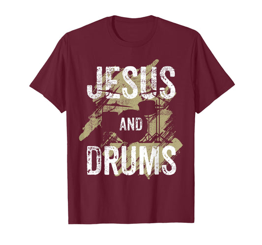 Church Drumming - Jesus & Drums - Christian Drummer T-Shirt