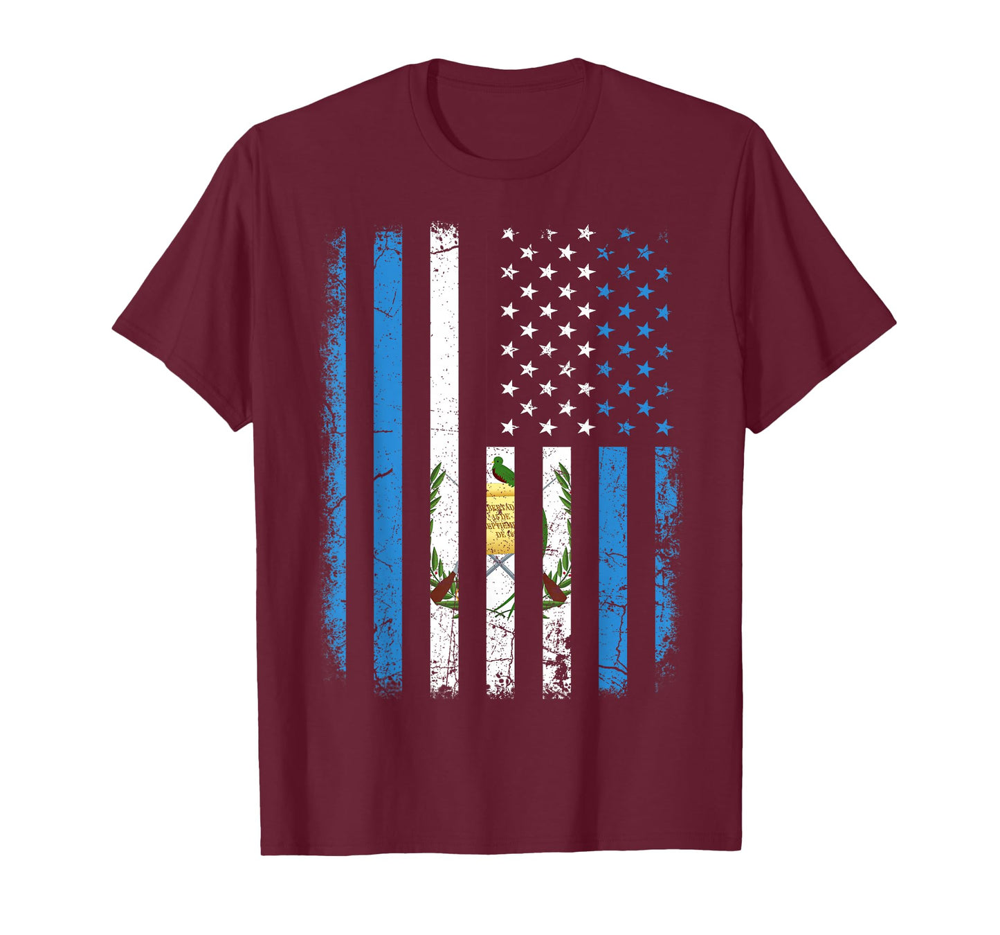 Guatemalan American Flag Guatemalan Roots Guatemala America T-Shirt