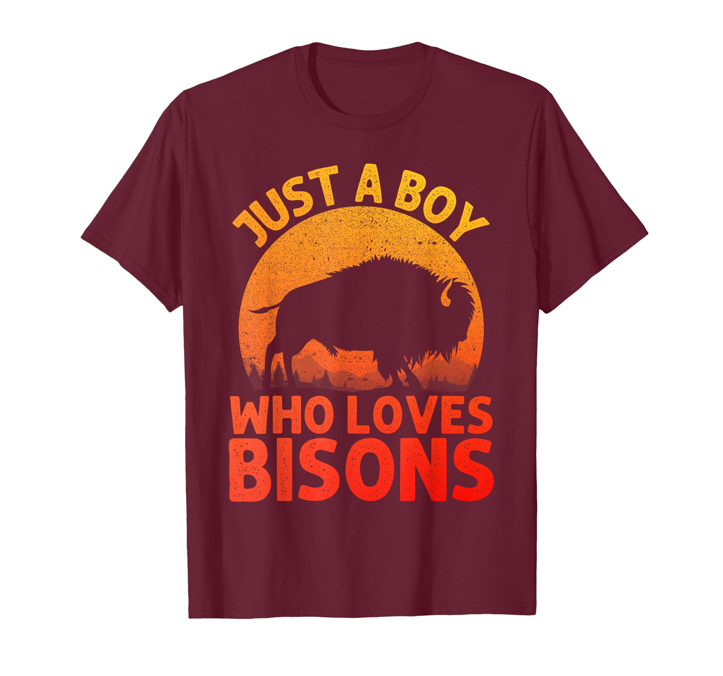 Cool Bison Design For Men Boys Wildlife Buffalo Lover Bison T-Shirt