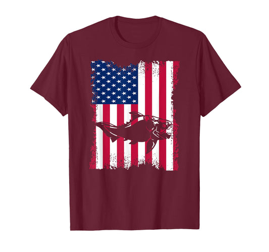 Dunkleosteus Lover Vintage US Flag Dunkleosteus T-Shirt