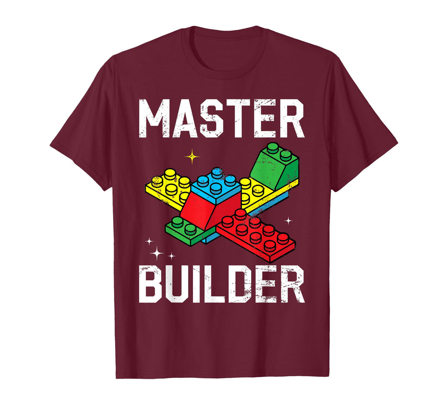 Master Builder Kids Building Blocks Brick Toy for Boys & Men T-Shirt