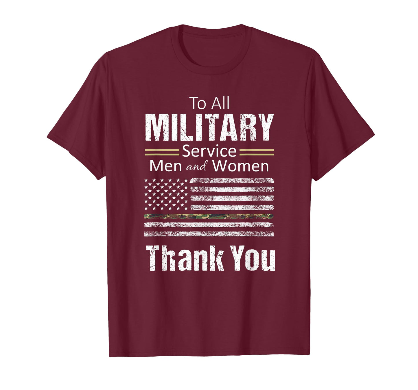 Military Appreciation Shirt USA Flag Deployed Armed Forces T-Shirt