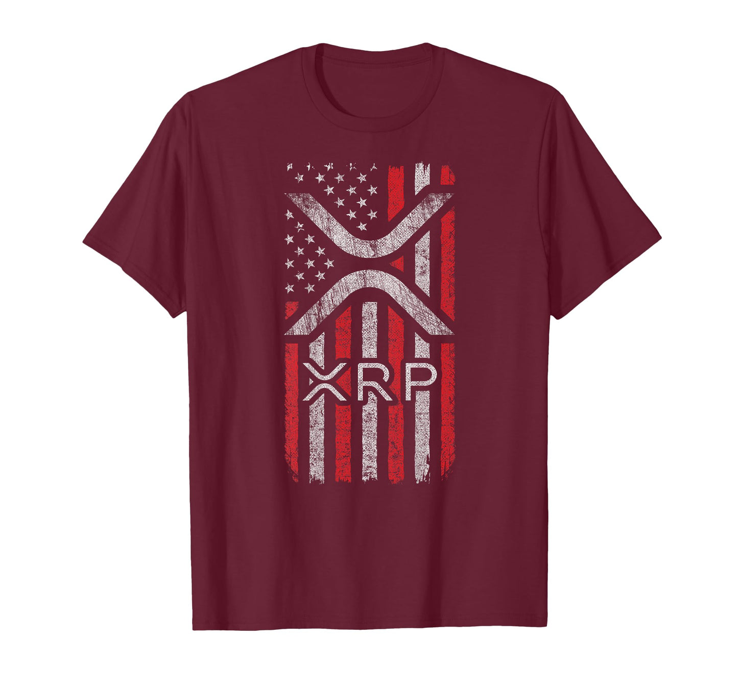 XRP Crypto - XRP Cryptocurrency - American Flag - XRP T-Shirt