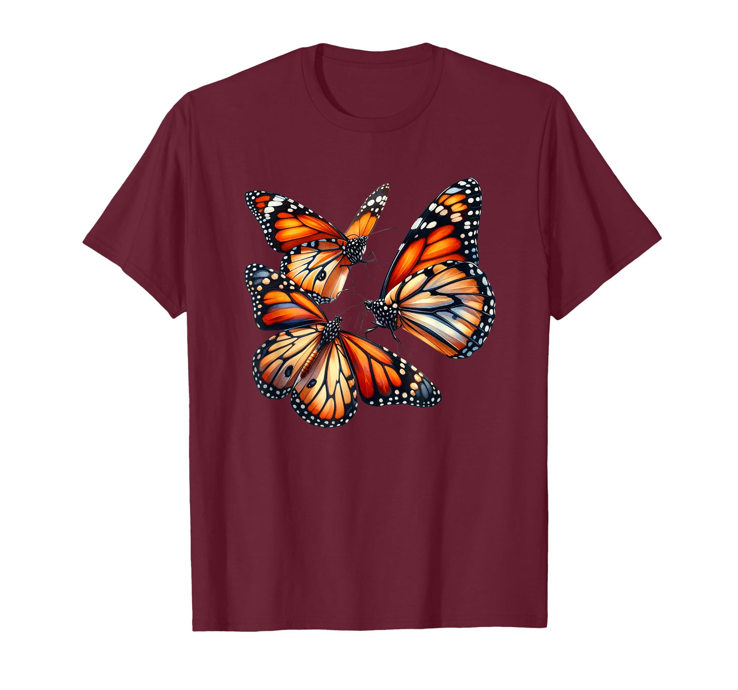 Monarch Butterflies Butterfly Lover Watercolor Lepidopterist T-Shirt