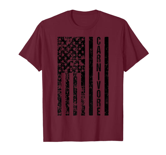 American Flag Carnivore Meat Eater T-Shirt