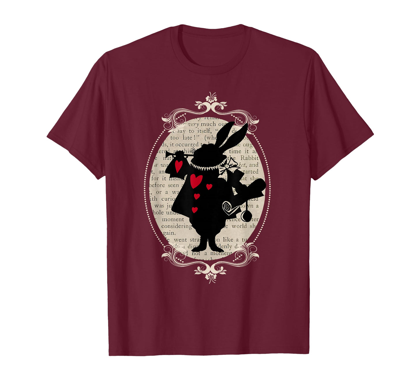 Alice In Wonderland White Rabbit Vintage Book T Shirt Design T-Shirt