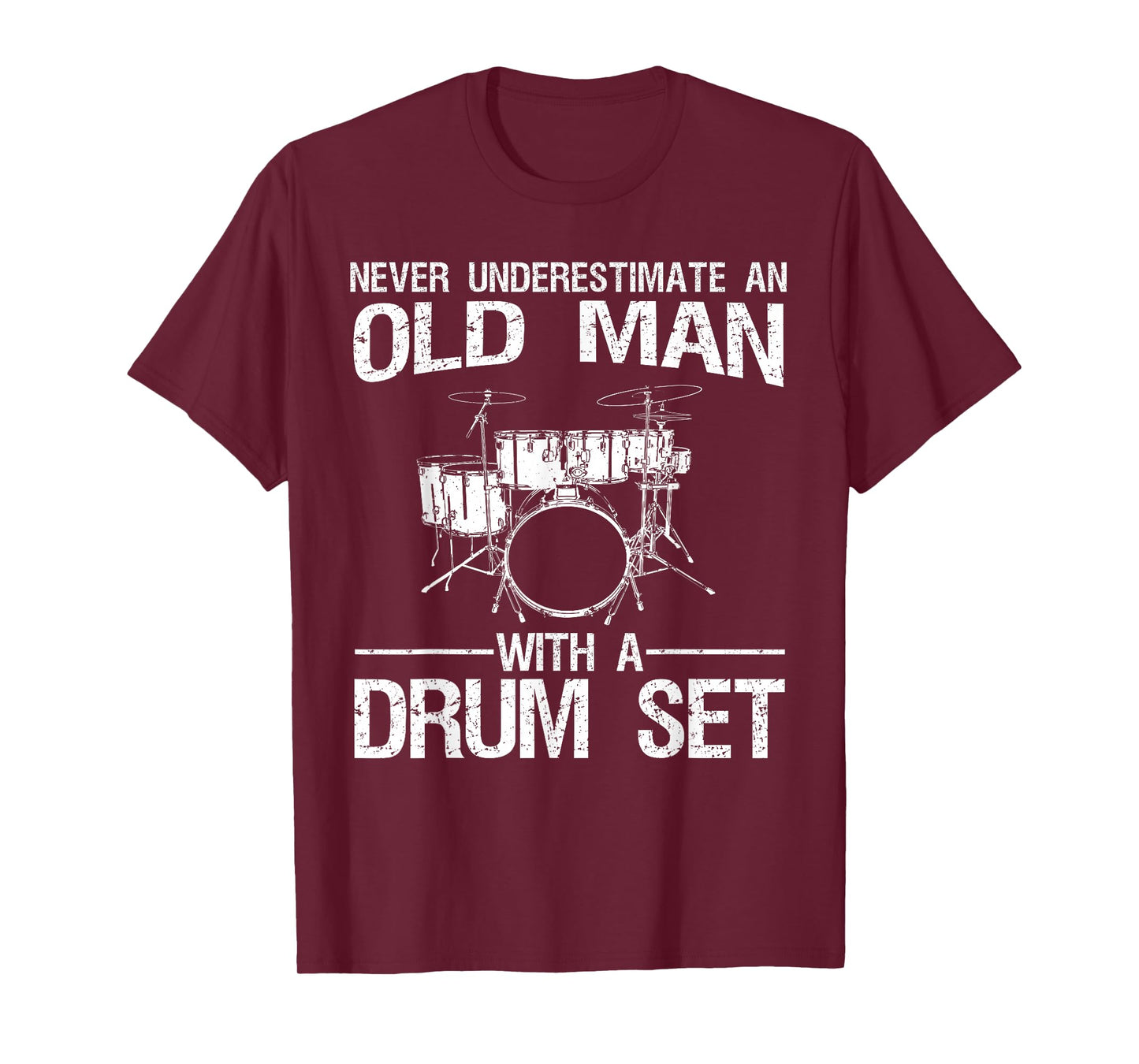 Cool Drummer Art Men Dad Drum Set Player Drum Kit Musician T-Shirt
