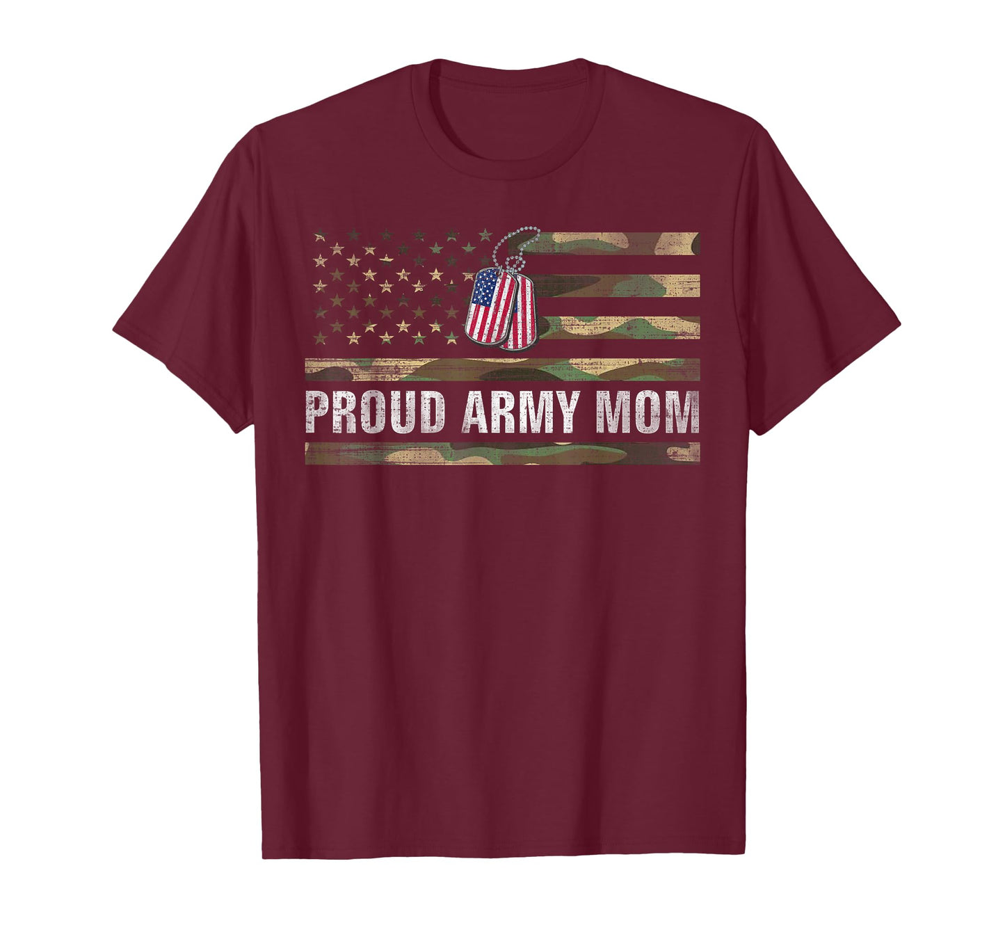 Vintage American Flag Proud Army Mom Veteran Day Gift T-Shirt