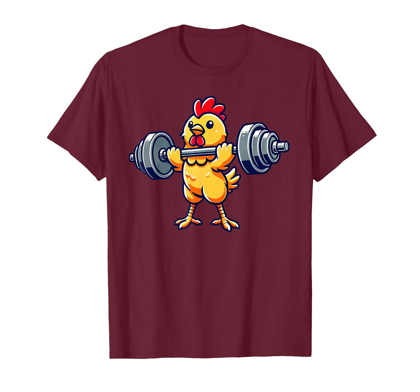 Chicken Powerlifting Weightlifting Gym Workout T-Shirt