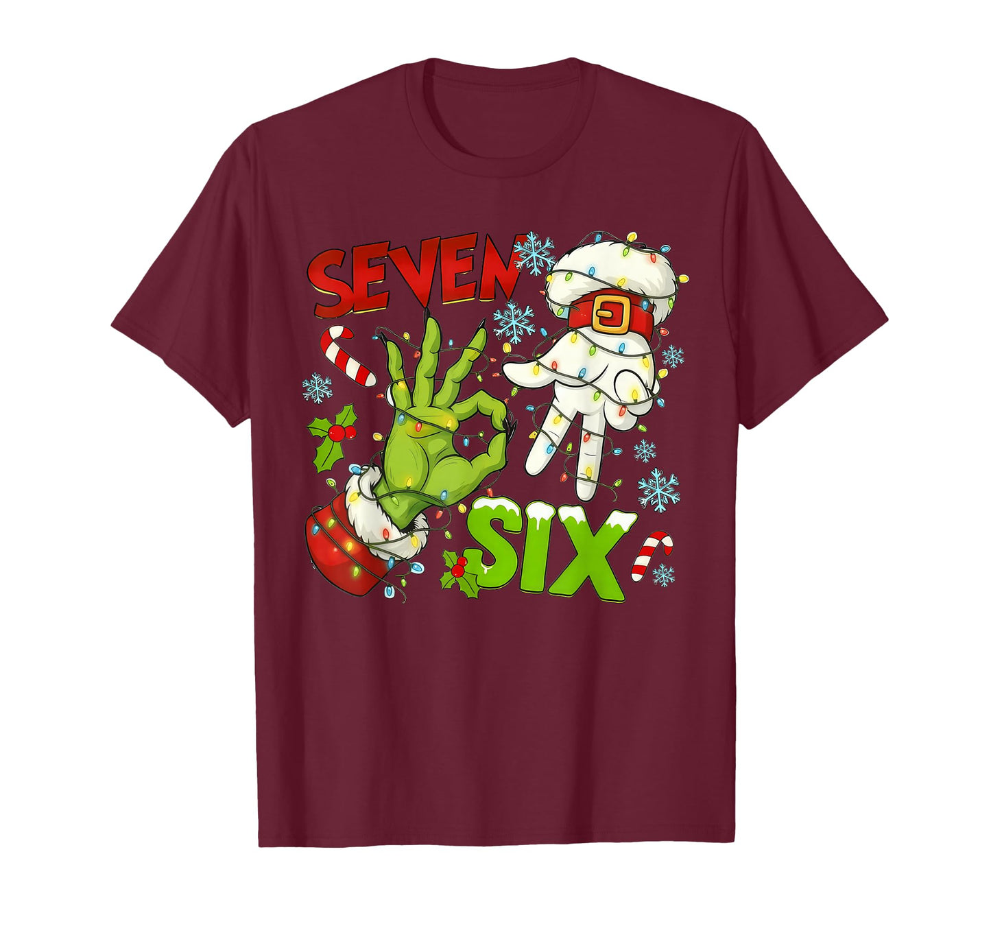 67 Meme Six Seven Kids Women Men Couple Matching Christmas T-Shirt