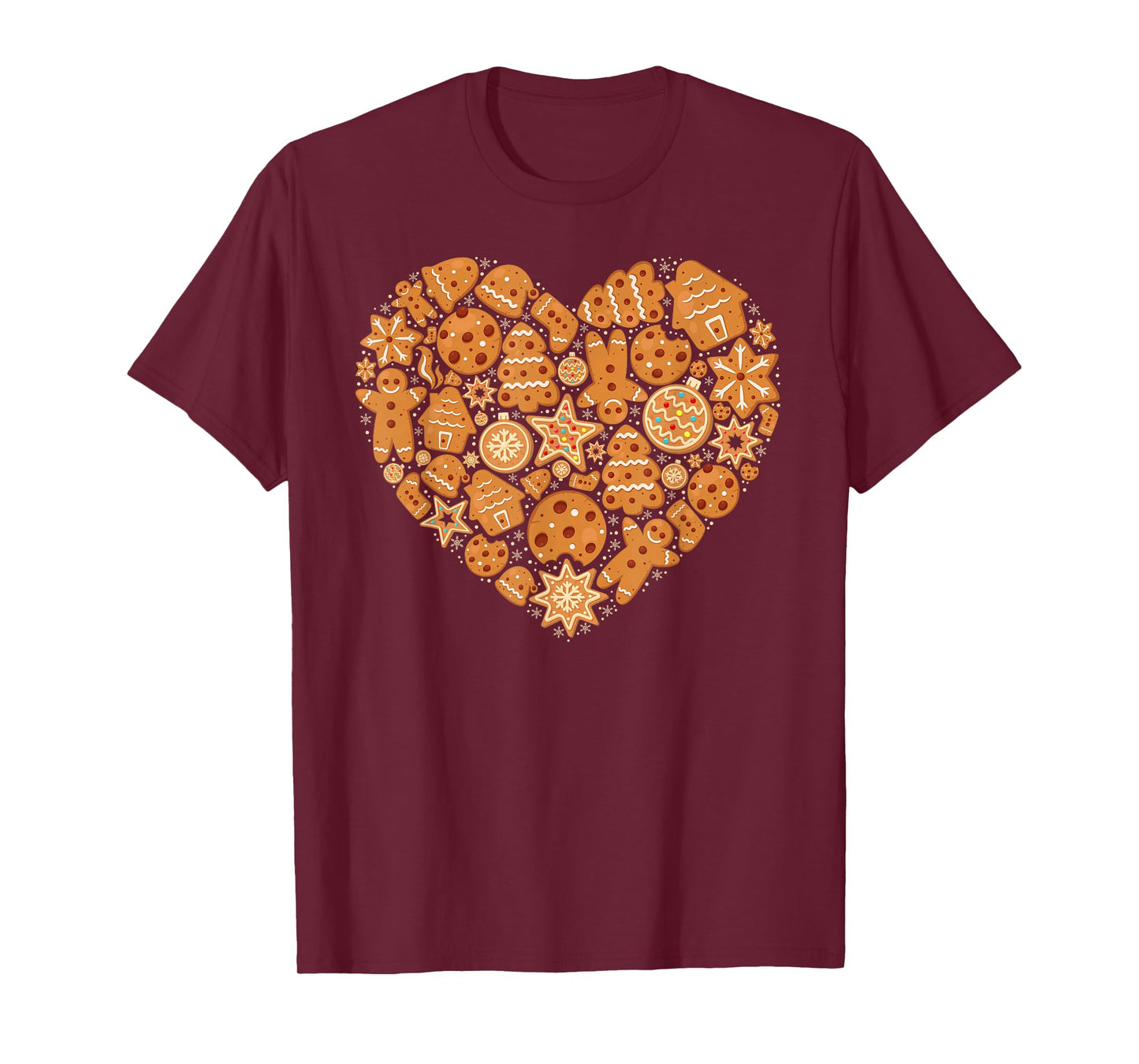 Bake Baking Gingerbread Man Christmas Cookie Heart T-Shirt