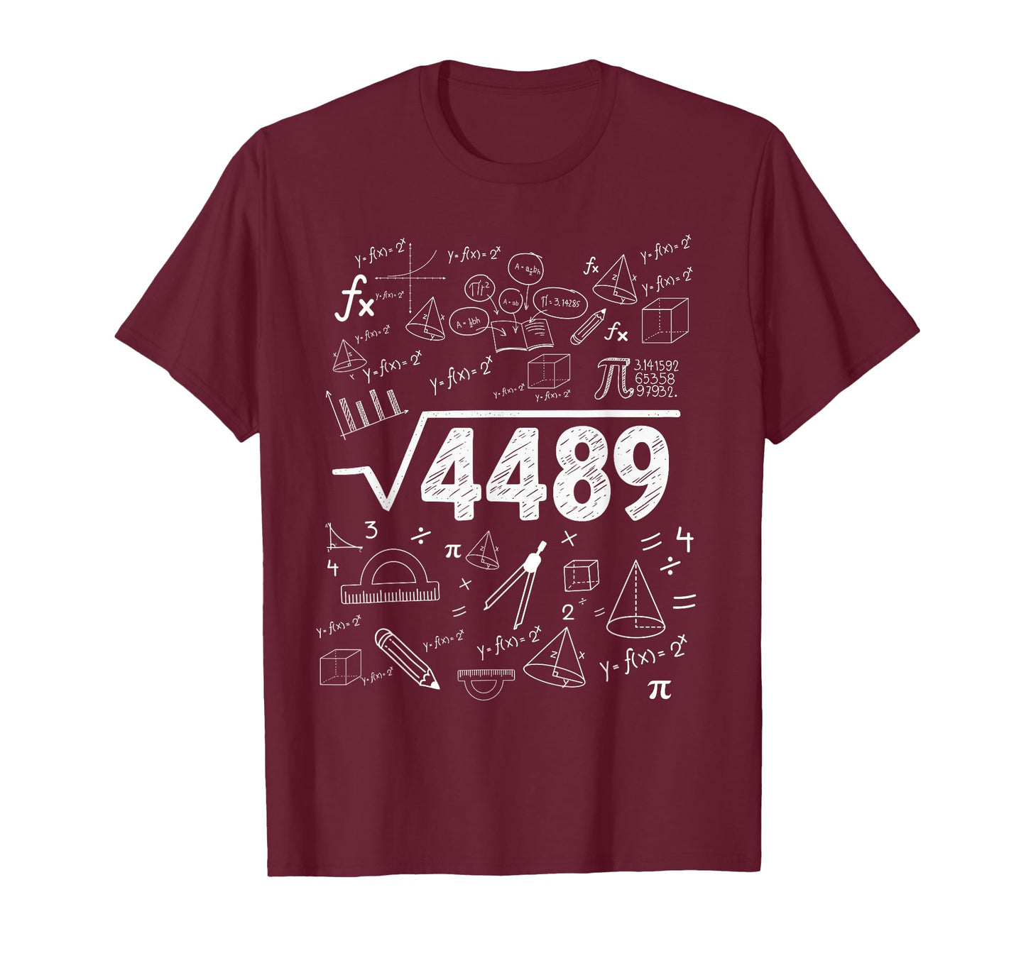 67 Meme Square Root 4489 Slang Funny Six Seven Math Teacher T-Shirt