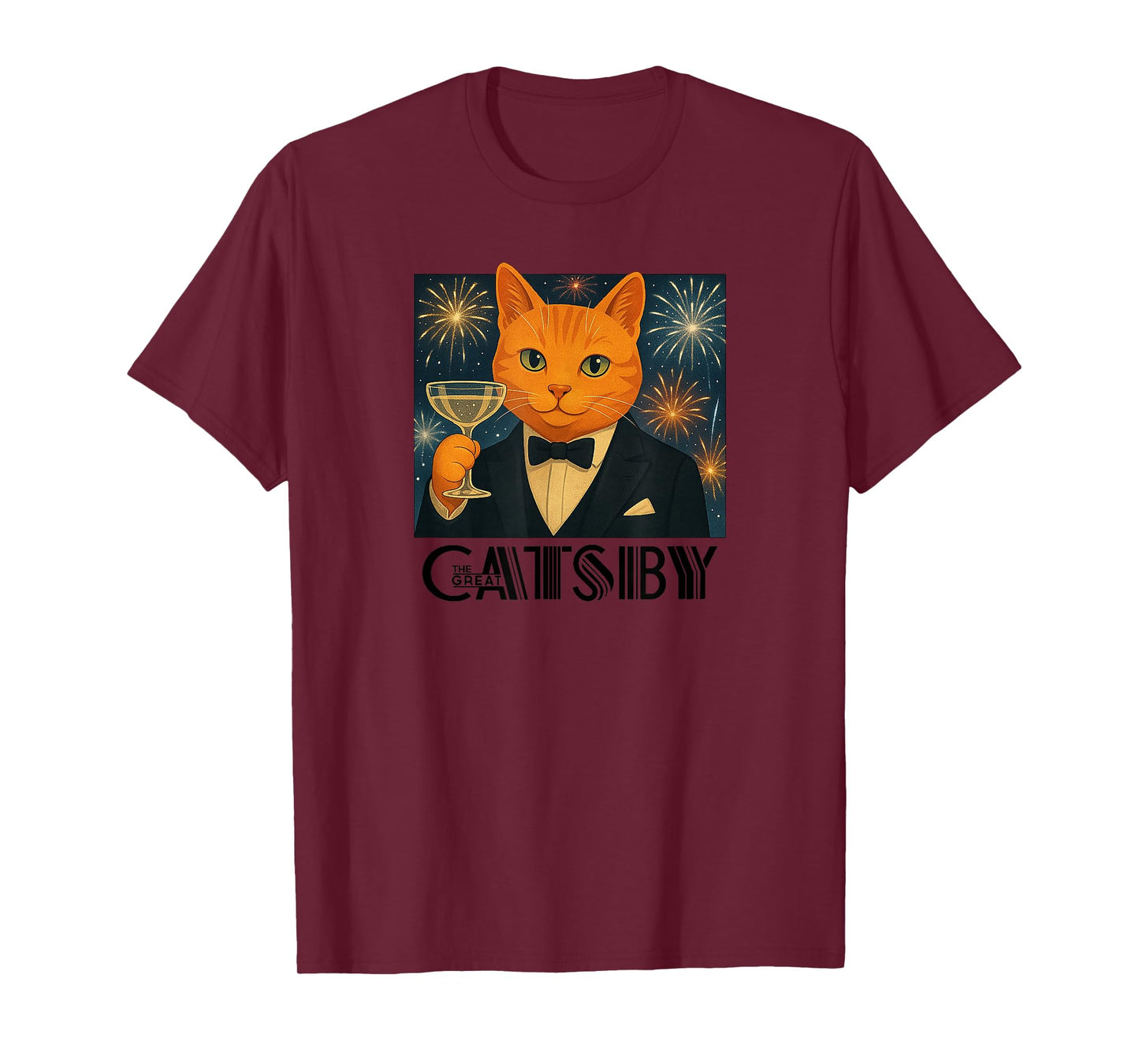 The Great Catsby – Funny Retro Cat Parody T-Shirt