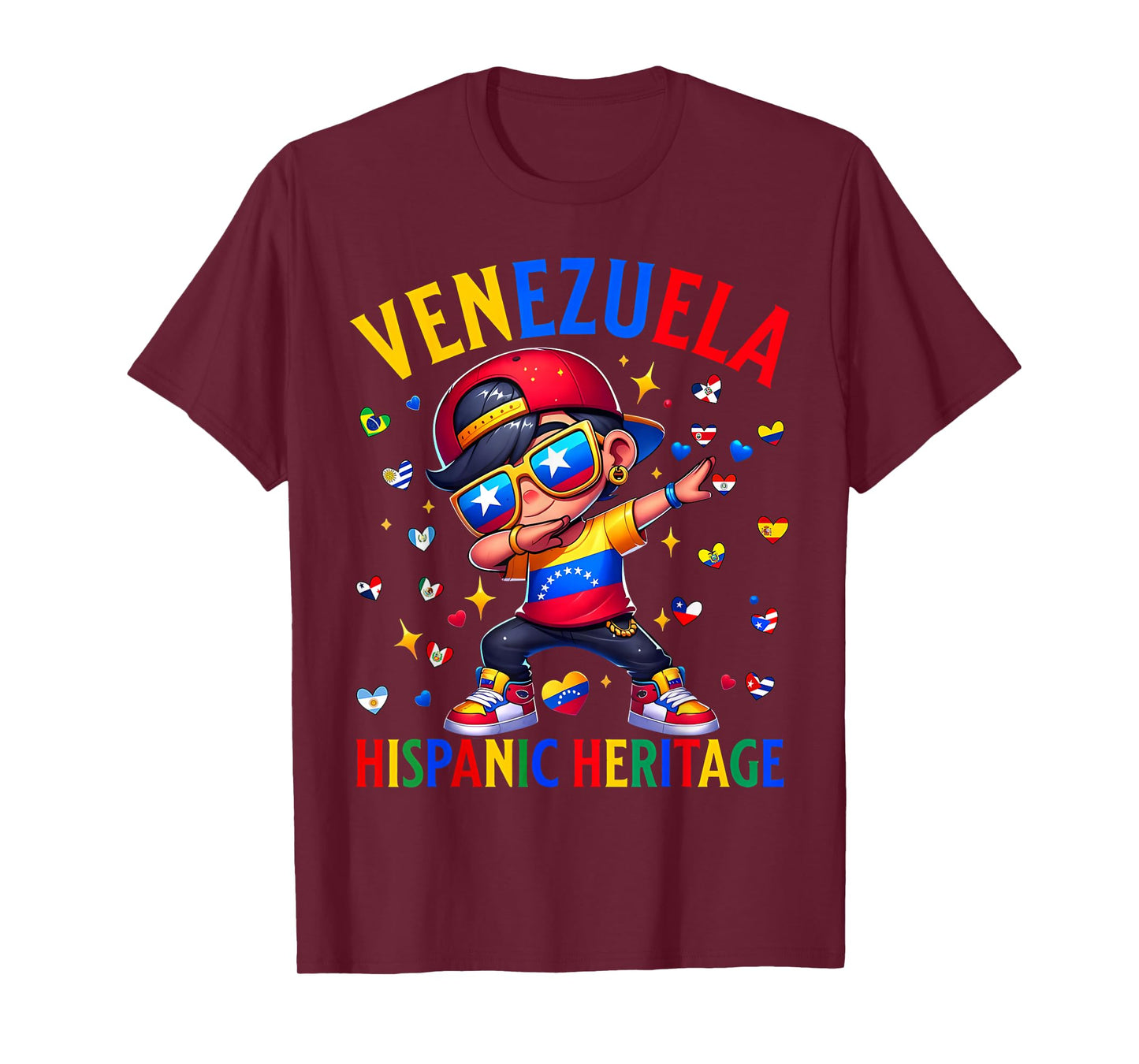 Hispanic Heritage Month Venezuela Flag Venezuelan Boy Kids T-Shirt