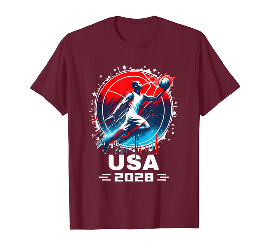 USA Team 2028 Basketball Shirt 2028 Basketball Apparel 2028 T-Shirt