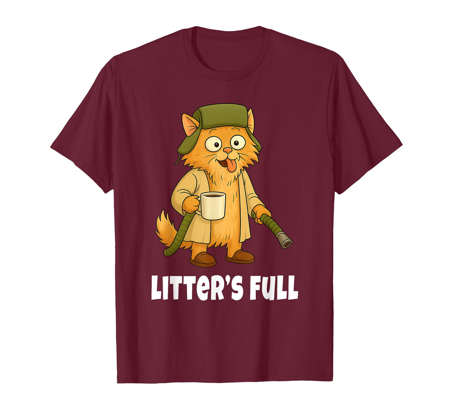 Litter's Full Funny Parody Outfit Sarcastic Christmas Cat T-Shirt