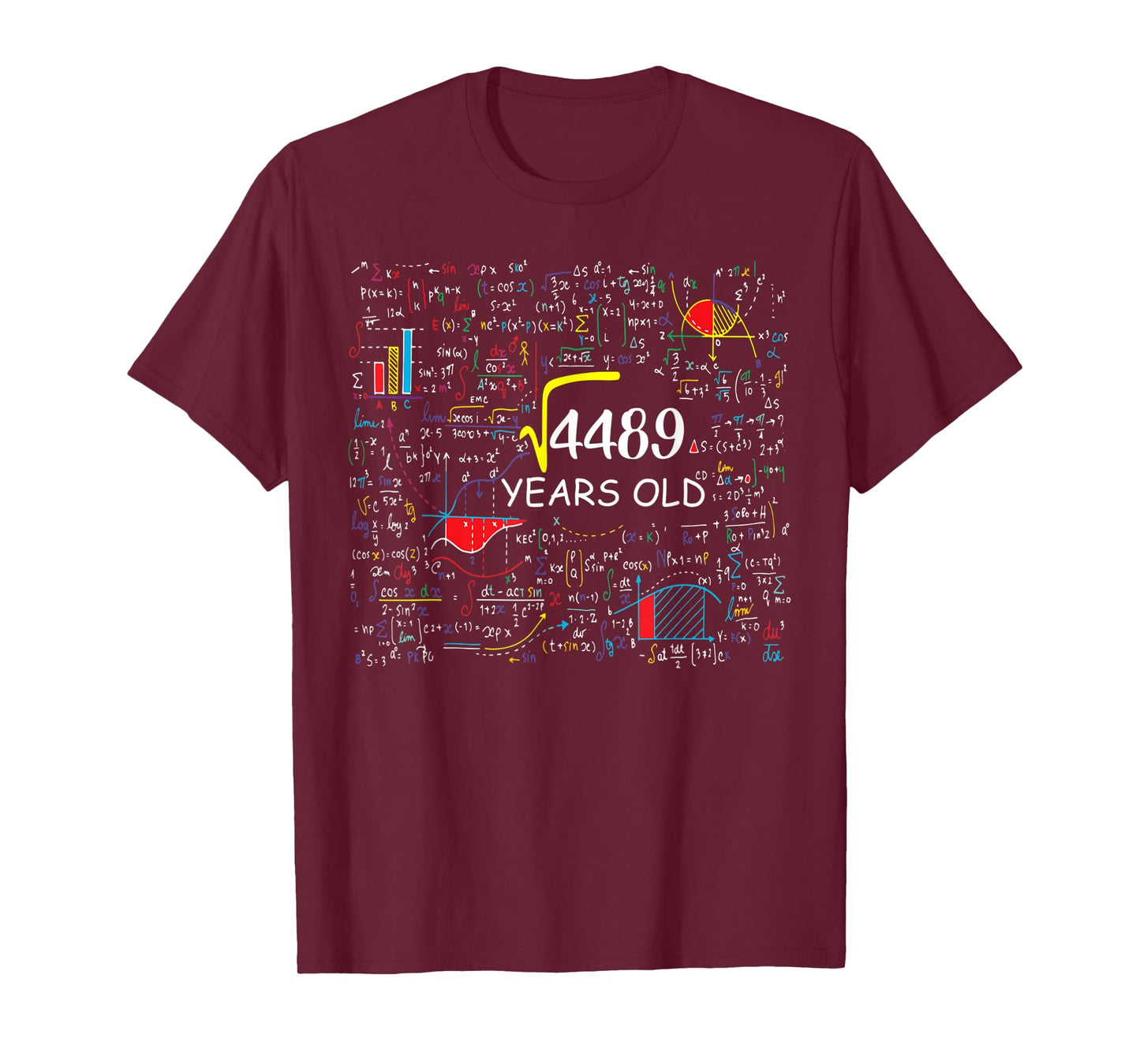 67th Birthday - Square Root of 4489 - 67 Years Old T-Shirt