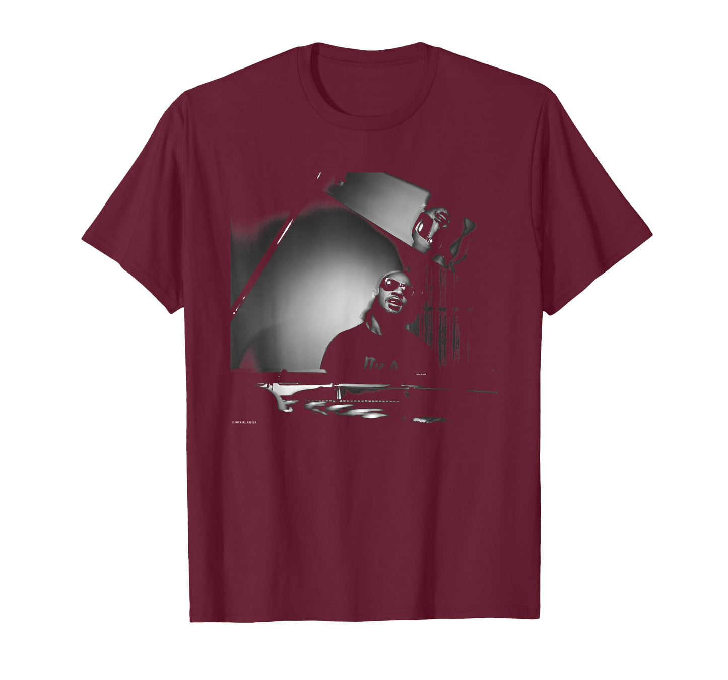 Motown Legend Stevie Wonder Piano by Michael Grecco T-Shirt