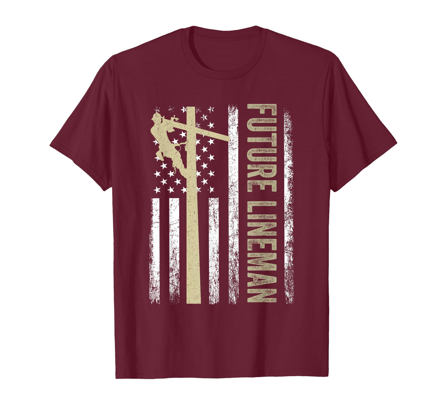 Future Lineman American Flag Electric Cable 4th of July T-Shirt