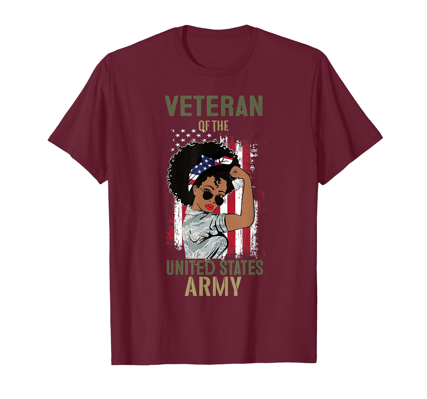African American Army Veteran Female Shirt, Melanin US Army T-Shirt