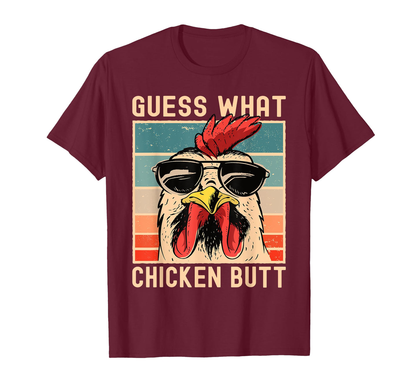 Chicken Meme Design | Guess What Chicken Butt T-Shirt Small