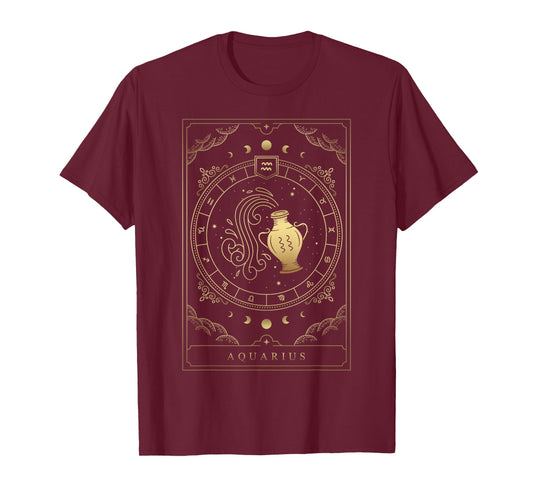 Aquarius Tarot Card Zodiac T-Shirt
