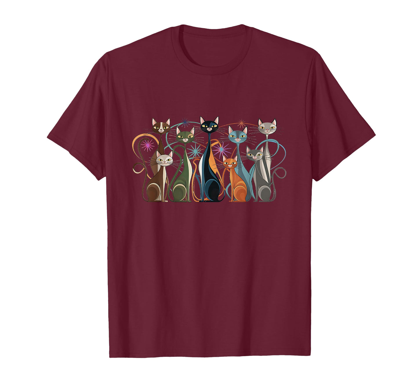 Cat Vintage Retro Mid-Century Modern Look Cats 50s 60s Style T-Shirt