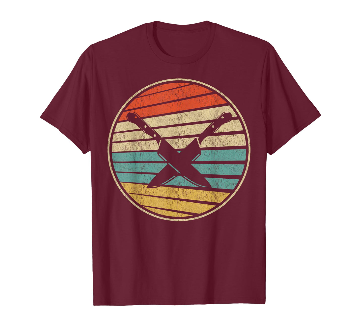 Cute Chef Gift Retro Vintage 70s 80s Culinary Artist Knife T-Shirt
