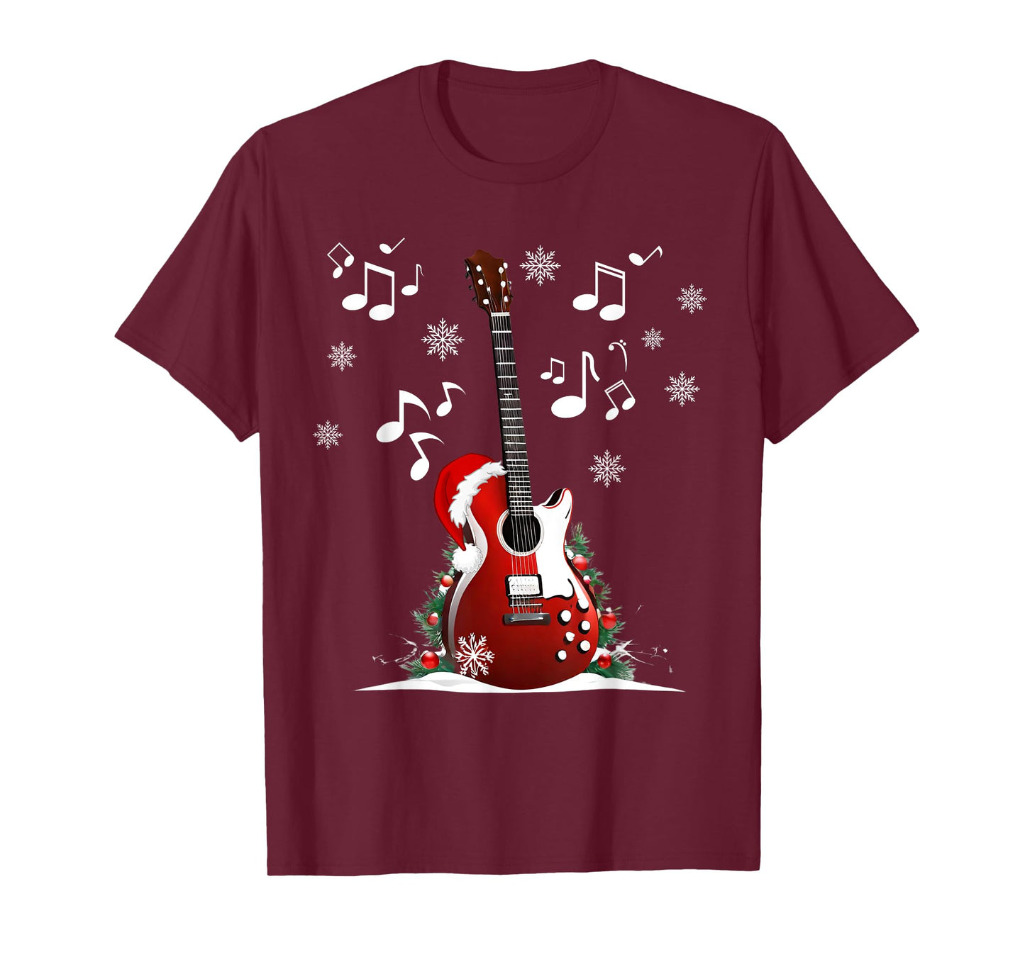 Cool Guitar Christmas Guitar Lovers Christmas T-Shirt