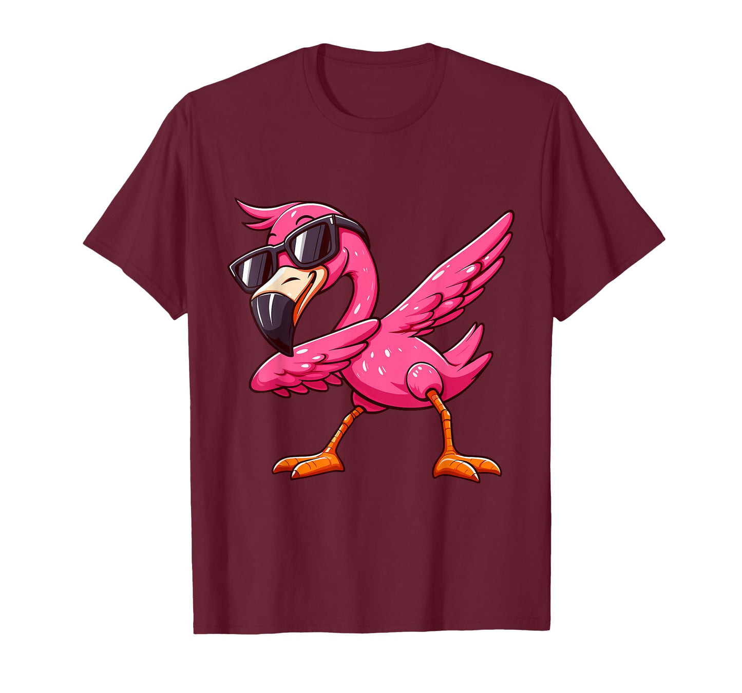 Dabbing Pink Flamingo Tropical Animal Lover Men Women Kids T-Shirt