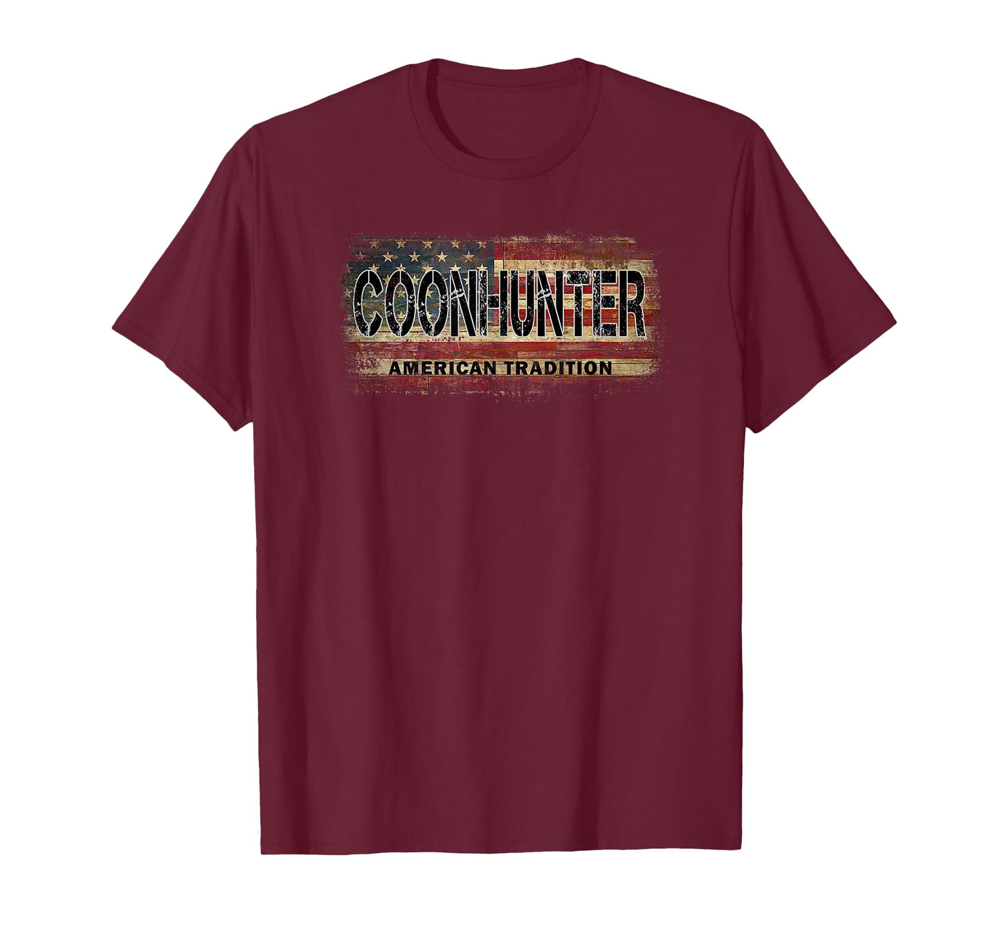 Coon Hunter American Flag Vintage Style Coon Hunting Dog T-Shirt