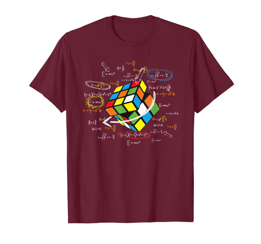 Cool Math Rubik Rubix Rubics Player Cube Math Lovers T-Shirt Small
