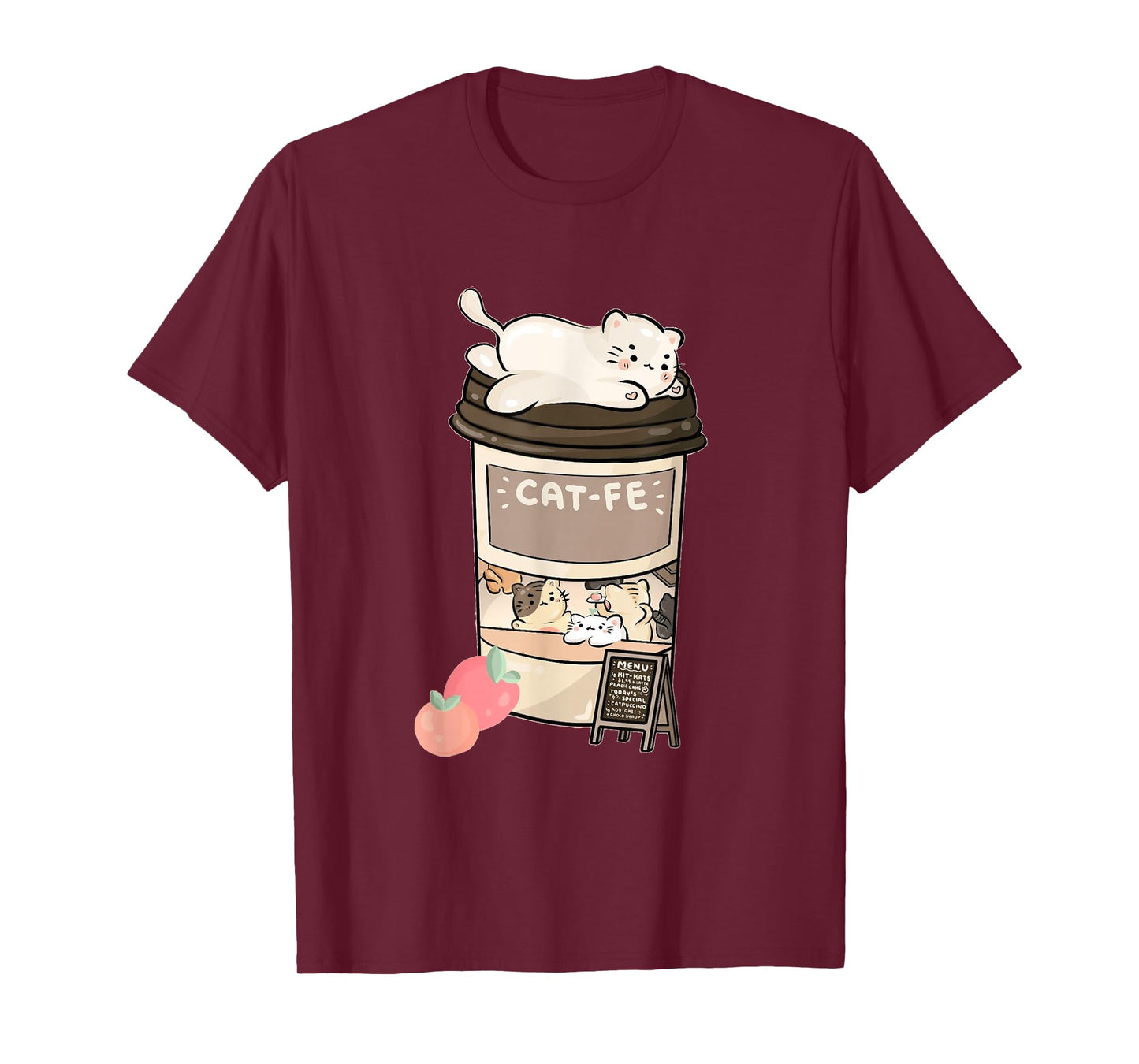 Cute Cat Cafe, Kawaii Cat Coffee, Anime Neko Kitty, Cat Puns T-Shirt