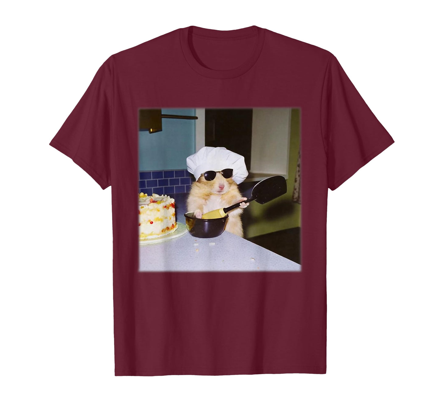 Cool Chef Hamster Baking Funny Rat Animal Cooking Meme T-Shirt