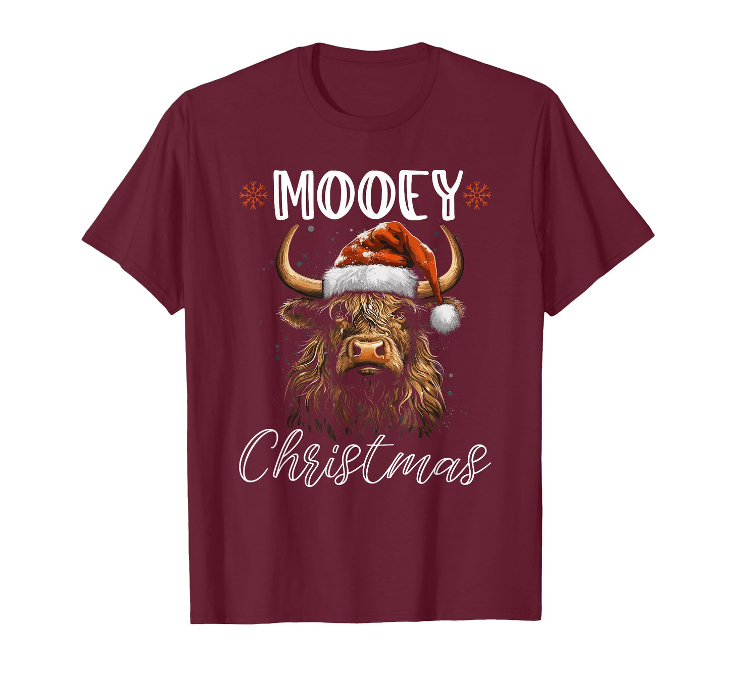 Christmas Highland Cow, Mooey Christmas Western Girl Country T-Shirt