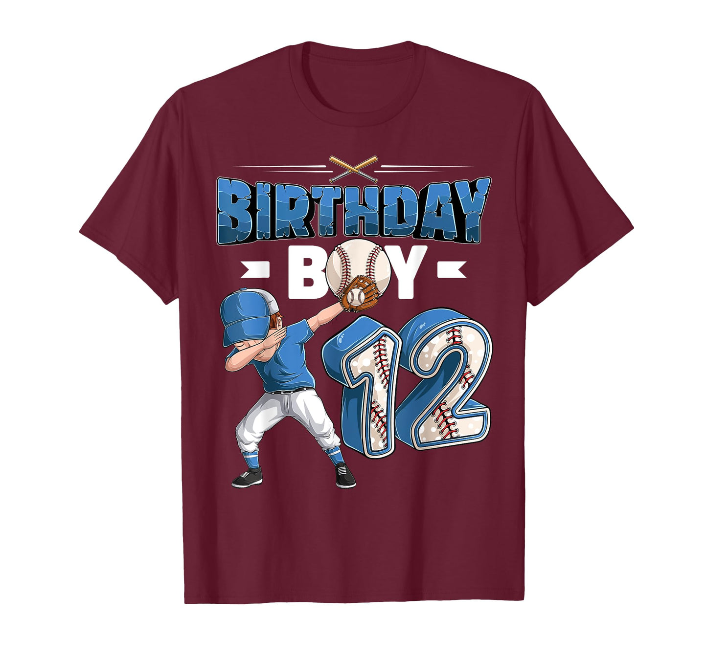 dabbing boy 12 year old Baseball Player 12th birthday party T-Shirt