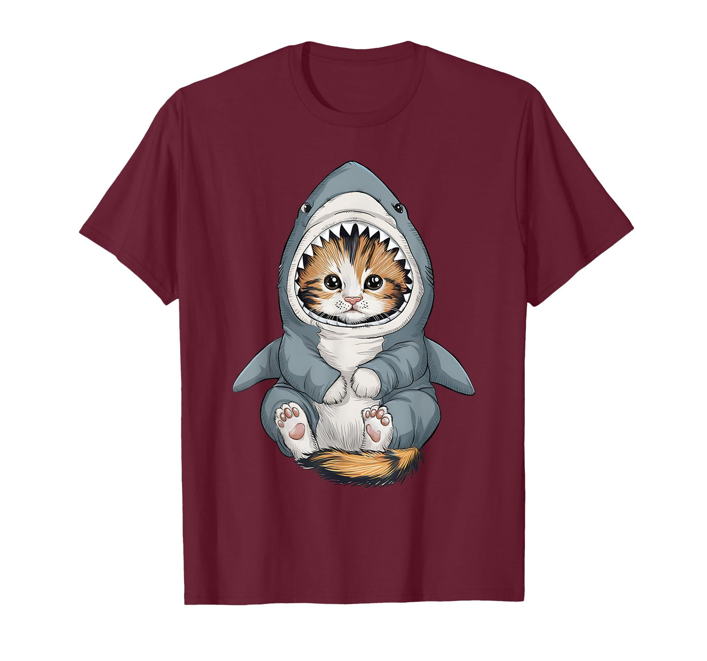 Cute Kitten in a Shark Costume Kitty My Cat is a Shark T-Shirt