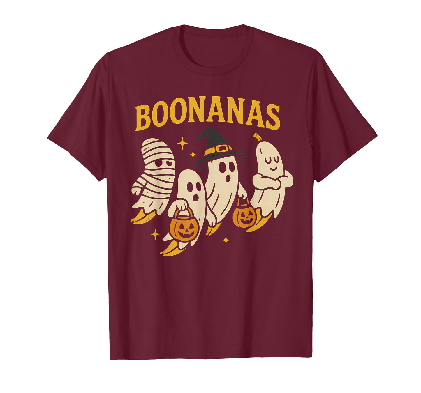 Boonanas Squad Halloween Ghost Spooky Cute Banana Costume T-Shirt