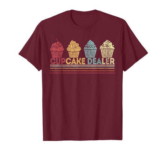 Cupcake Dealer Funny Cupcake Baking Cupcake Lover Retro T-Shirt