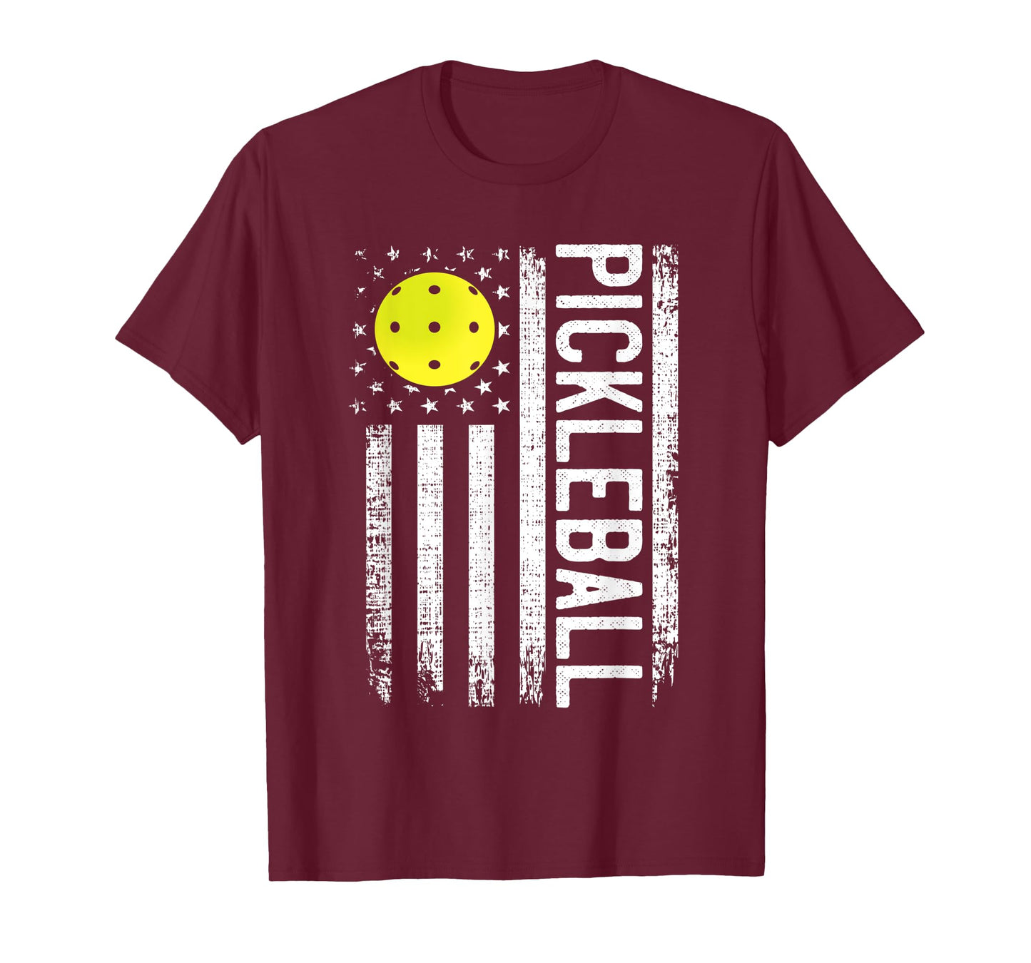 Pickleball Shirt American Flag Funny Pickleball Player Shirt Women Men T-Shirt