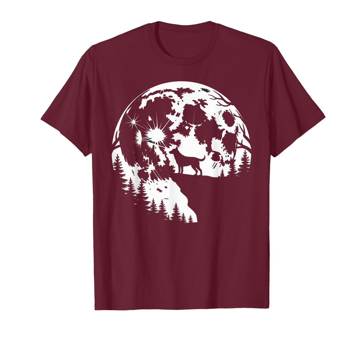 Wolf Silhouette Nature Scene for Outdoor Adventurers T-Shirt