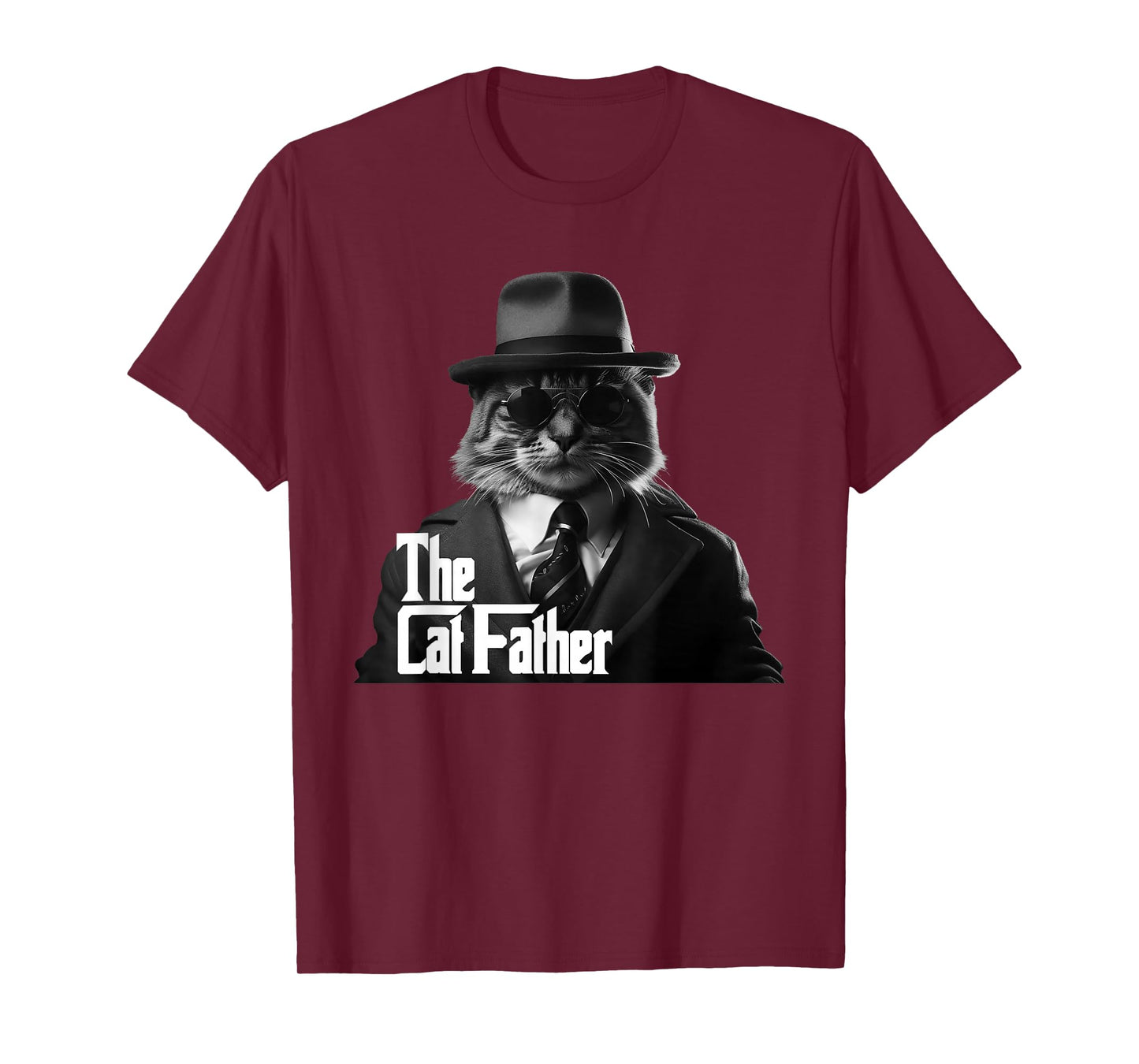 The Catfather Fathersday Best Birthday Cat Dad Funny Gift T-Shirt