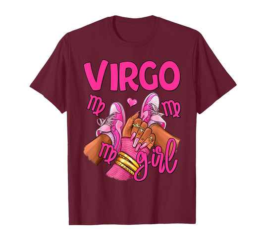 Virgo Girl Birthday Queen Women Sneakers Zodiac Sign T-Shirt