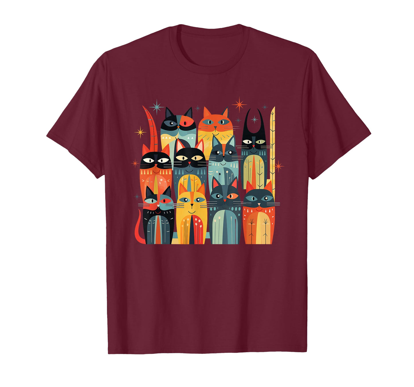Vintage Retro Mid Century Modern Look Cats 50s 60s Style T-Shirt