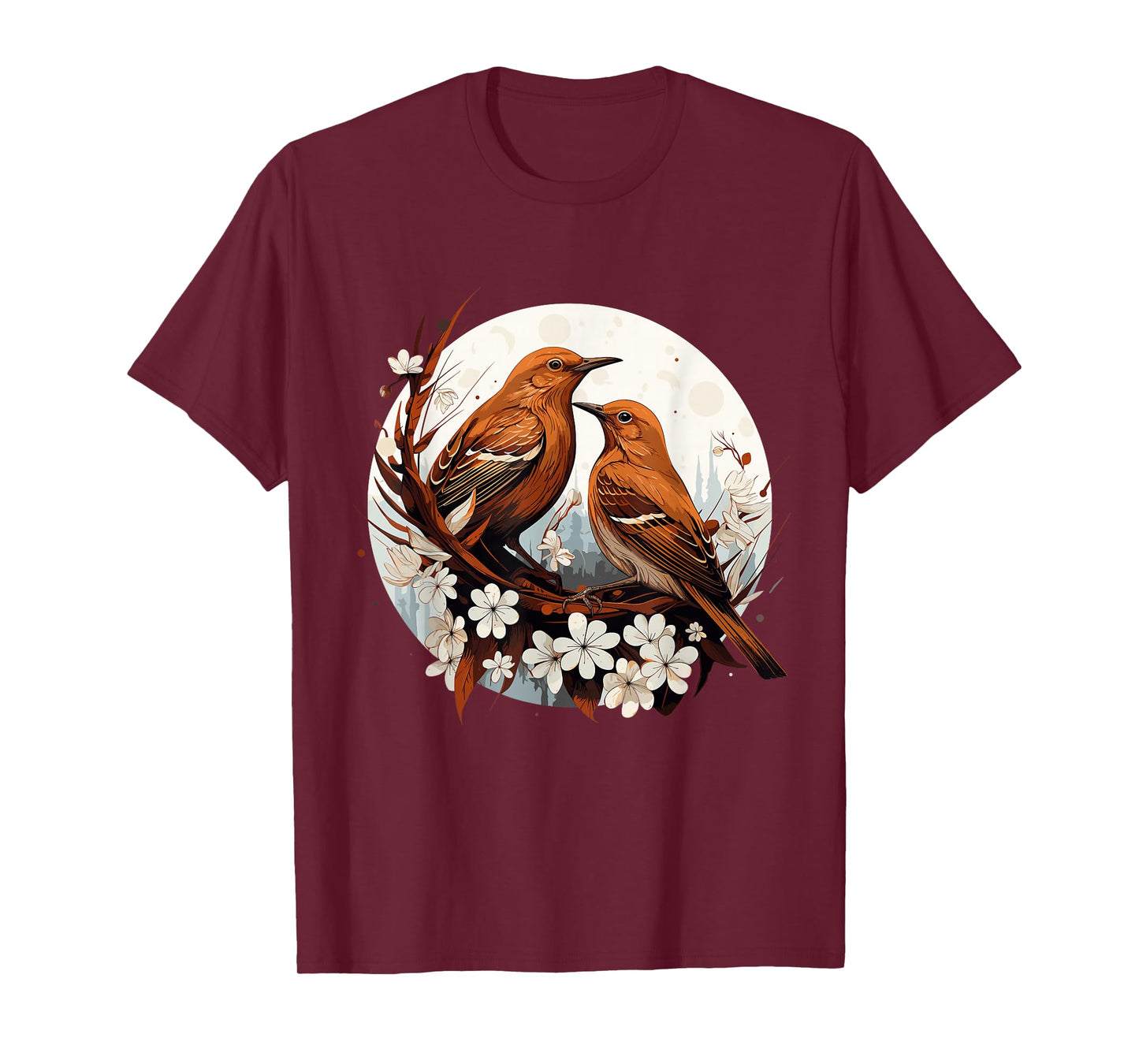 Brown Thrasher Geometric Patten Art,Cute Brown Thrasher Love T-Shirt