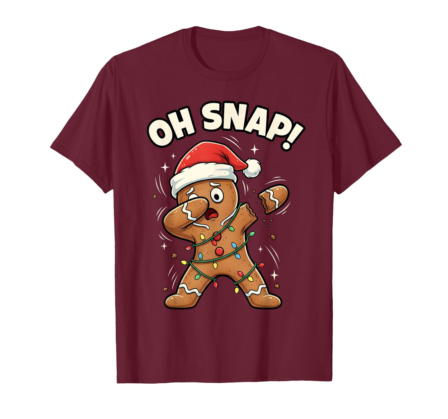 Oh Snap Dabbing Gingerbread Man Funny Christmas Xmas Holiday T-Shirt